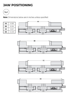 Kurt 3400V/3410V Jaw Positioning