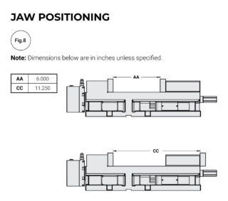 Kurt 3600H Jaw Positioning