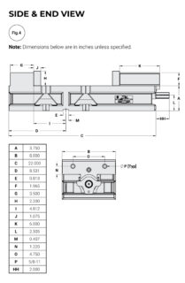 Kurt 3800V/3810V Side and End View