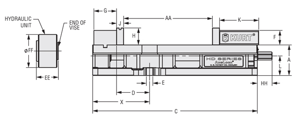 HDH690 Hydraulic Vise