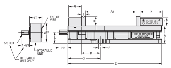 HD691 Hydraulic Vise