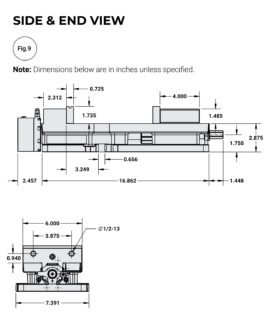 Kurt DX6H Side and End View