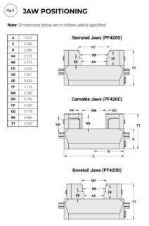 Kurt PF420 Jaw Positioning