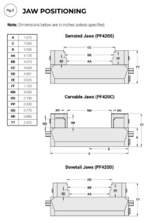 Kurt PF440 Jaw Positioning