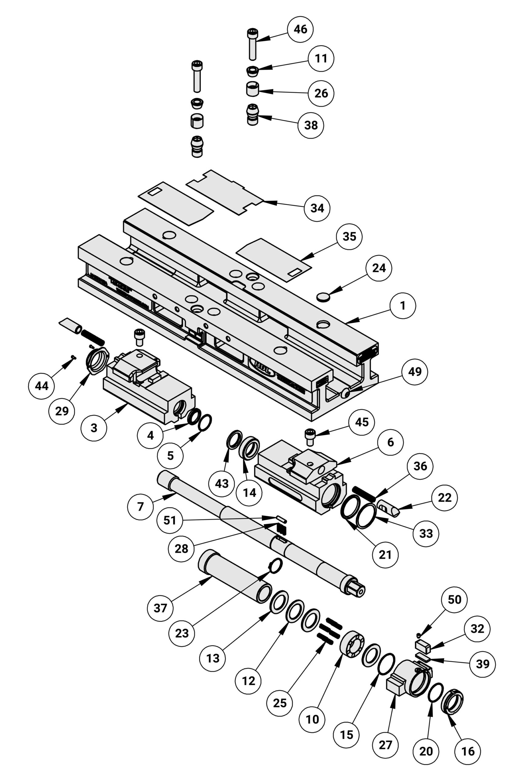 Kurt HDL6/HDLM6 Replacement Parts Diagram