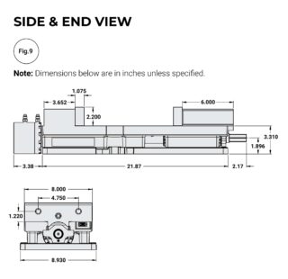 Kurt DX8H Side and End View