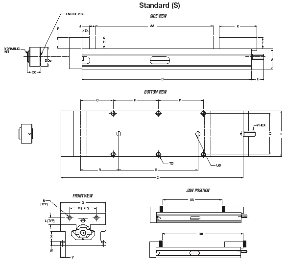 Extra Capacity Hydraulic Vise