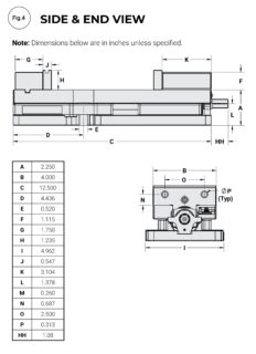 Kurt DX4/DX4R Side and End View