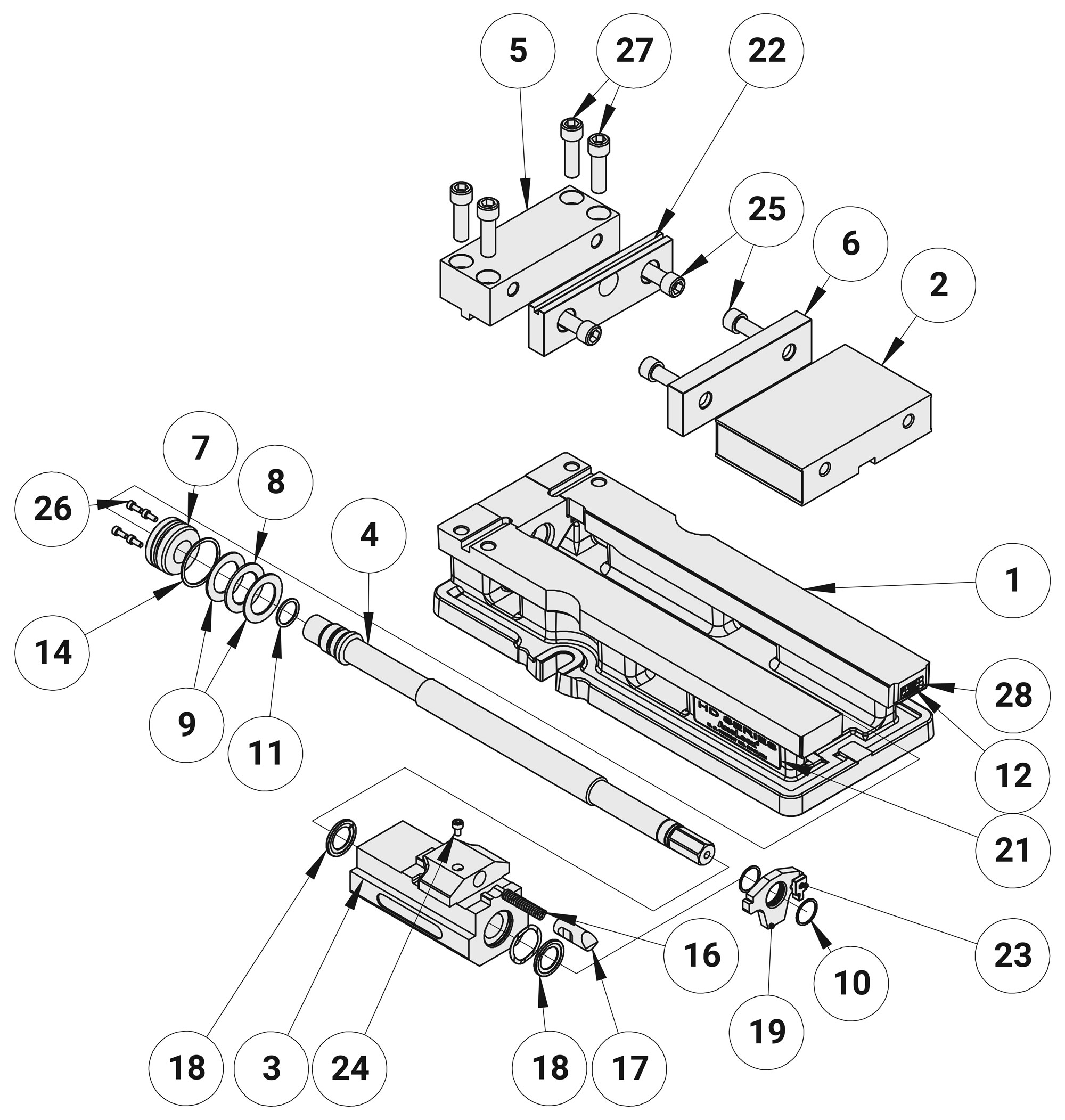 Kurt HDM690 Replacement Parts Diagram