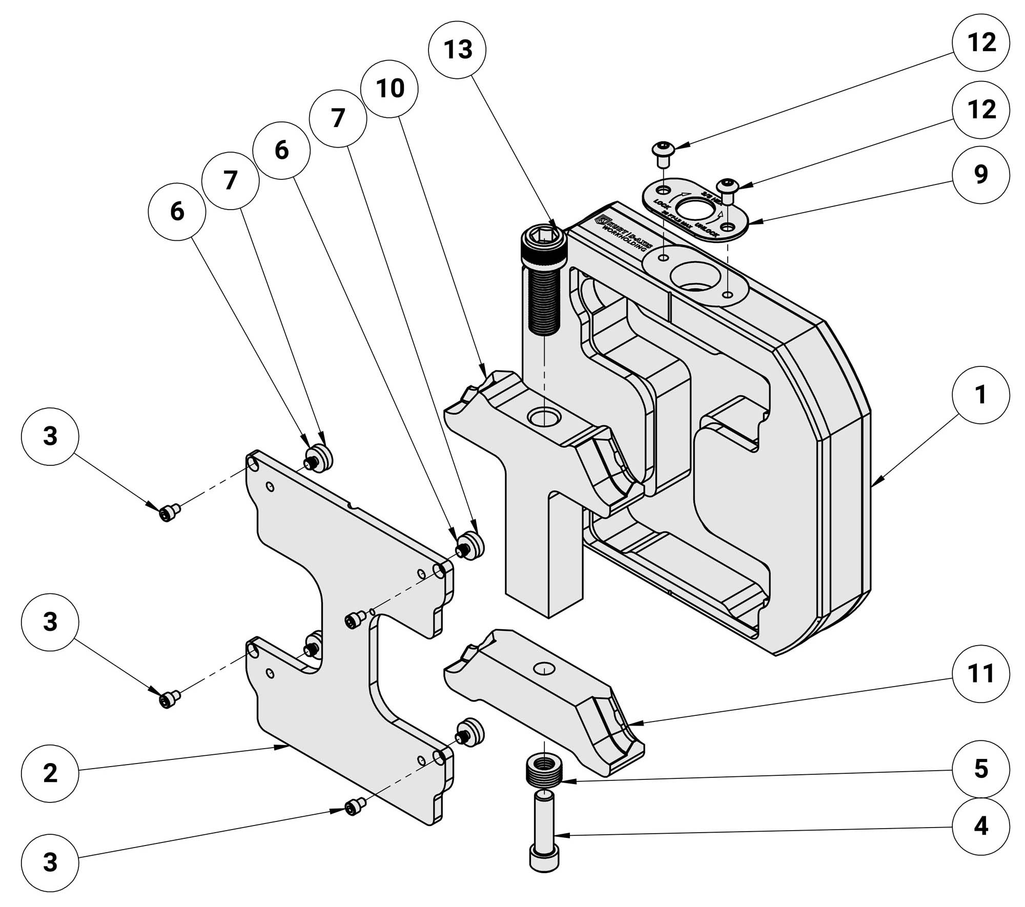 Kurt 96-A178R100 Replacement Parts Diagram