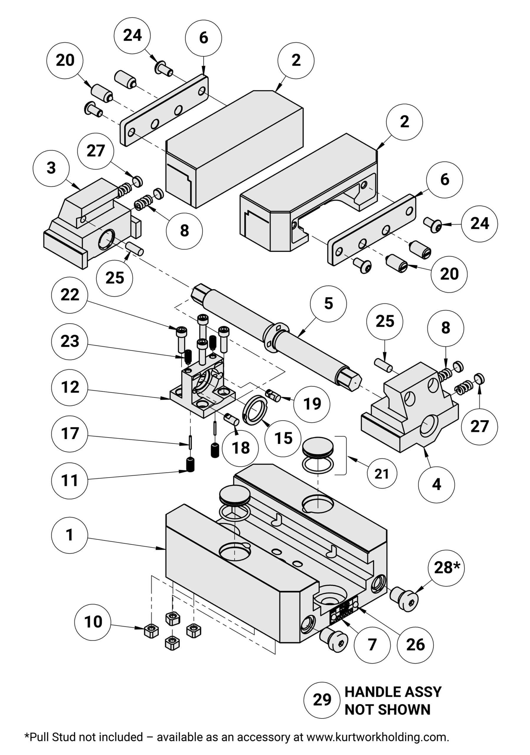 Kurt PF420 Replacement Parts Diagram