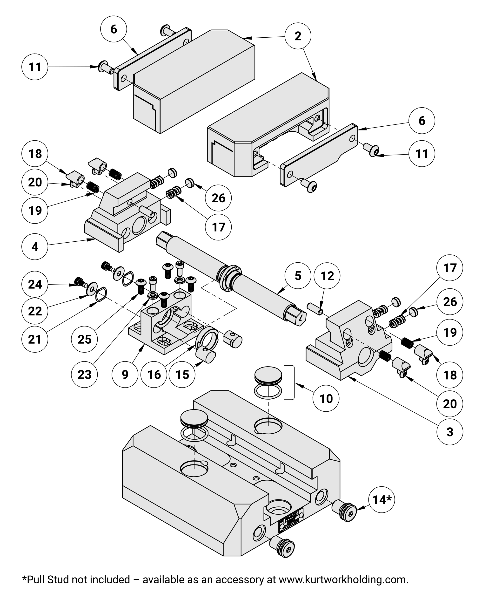 Kurt PFW420 Replacement Parts Diagram