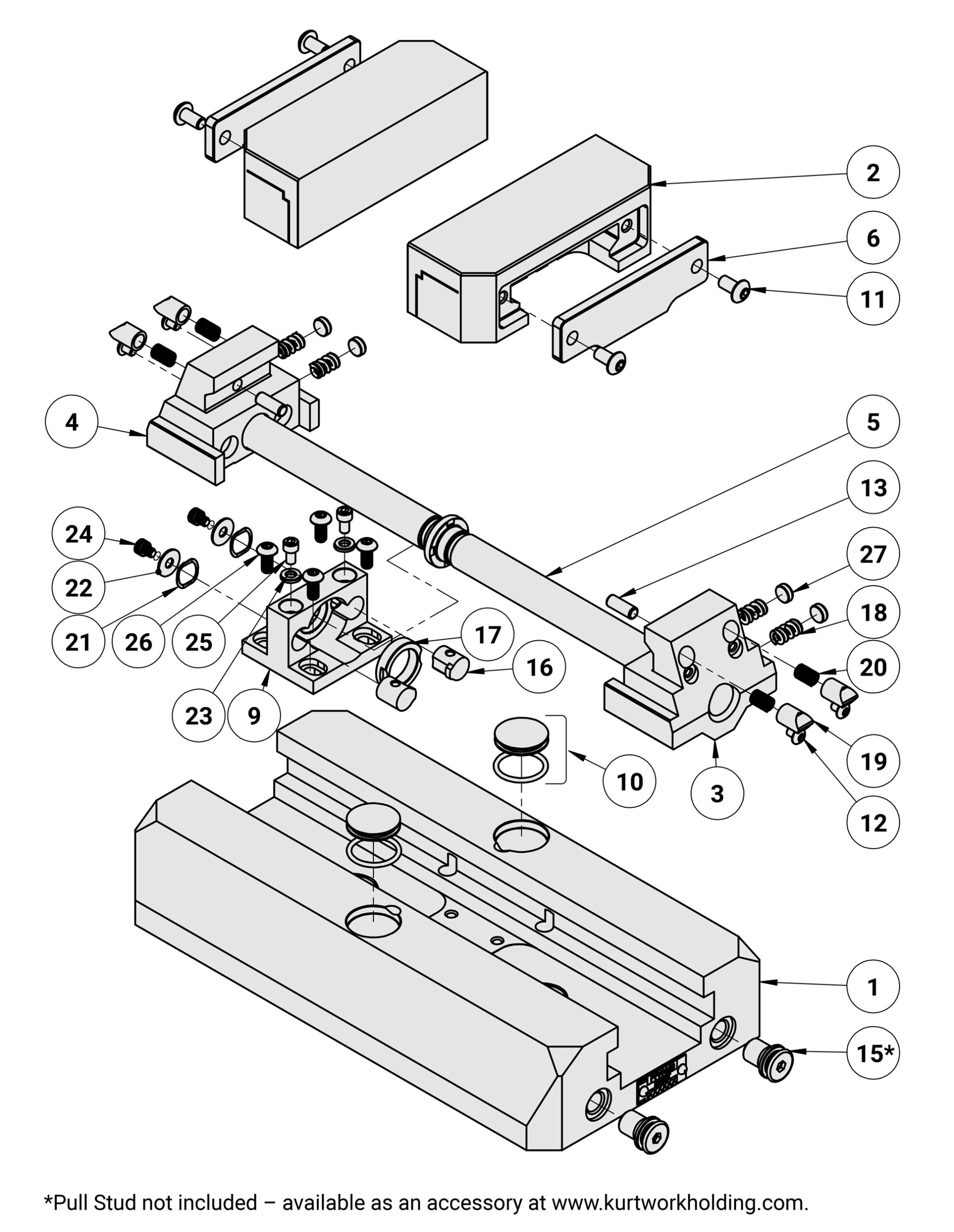 Kurt PFW460 Replacement Parts Diagram