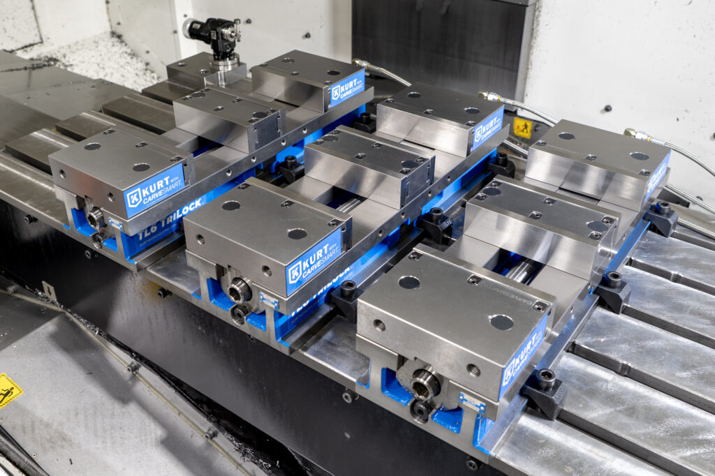 TriLock Hydraulic vises for turnkey automation